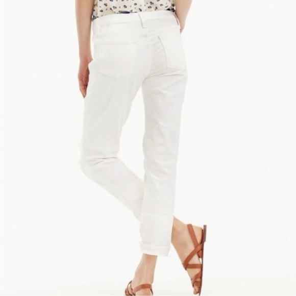 J. Crew Point Sur Slim Broken In Boyfriend Jean Distressed White - Picture 2 of 8